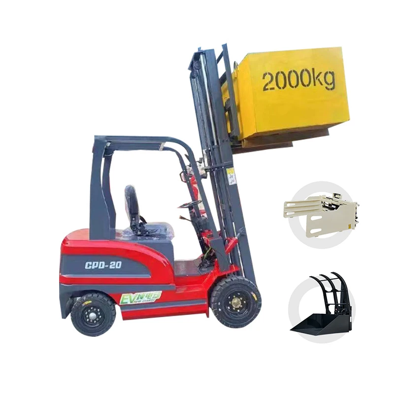 Factory Price Four-Wheeled 1ton 2ton 3 Tons Hydraulic Electric Reach Forklift Full Electric Forklift Lithium Battery Forklift