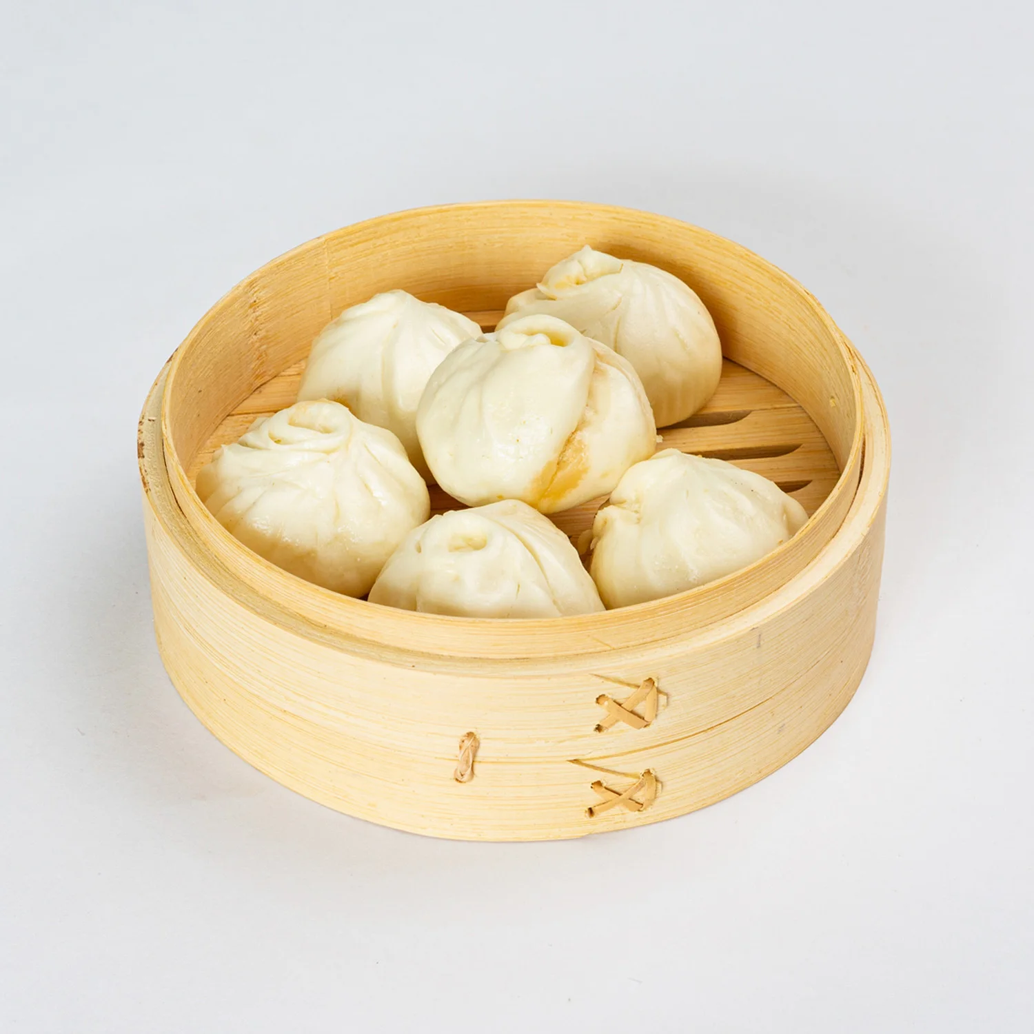Eco-Friendly 7-inch Bamboo 2-Tier Steamer - Perfect for Cooking Dumplings, Rice, & More