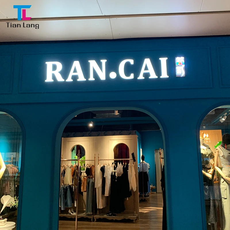 Custom Backlight Logo Shop Decoration 3D Backlit Letters Salon Signs For Business Acrylic Sign