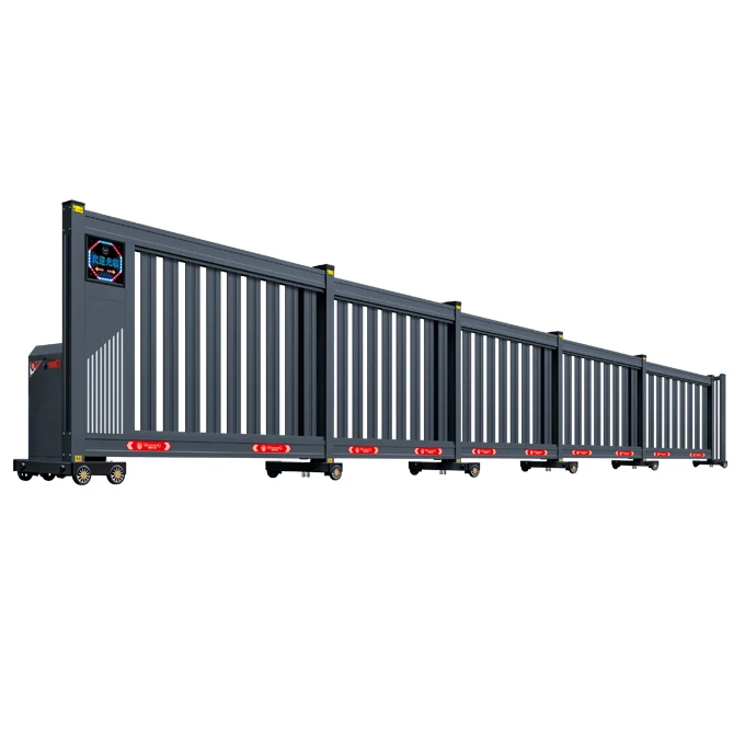 Industrial Driveway Entry Sliding Gates Automatic with Smart Electric Motor  Aluminum Alloy Main Gate