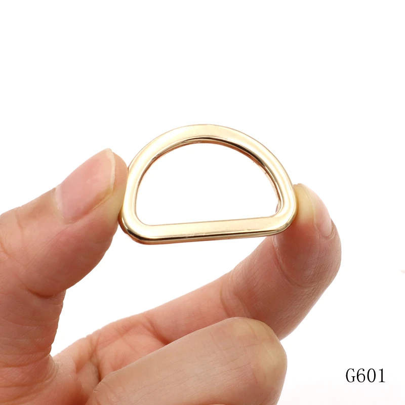 1 inch gold flat wire D ring buckle ring loop for leather strap