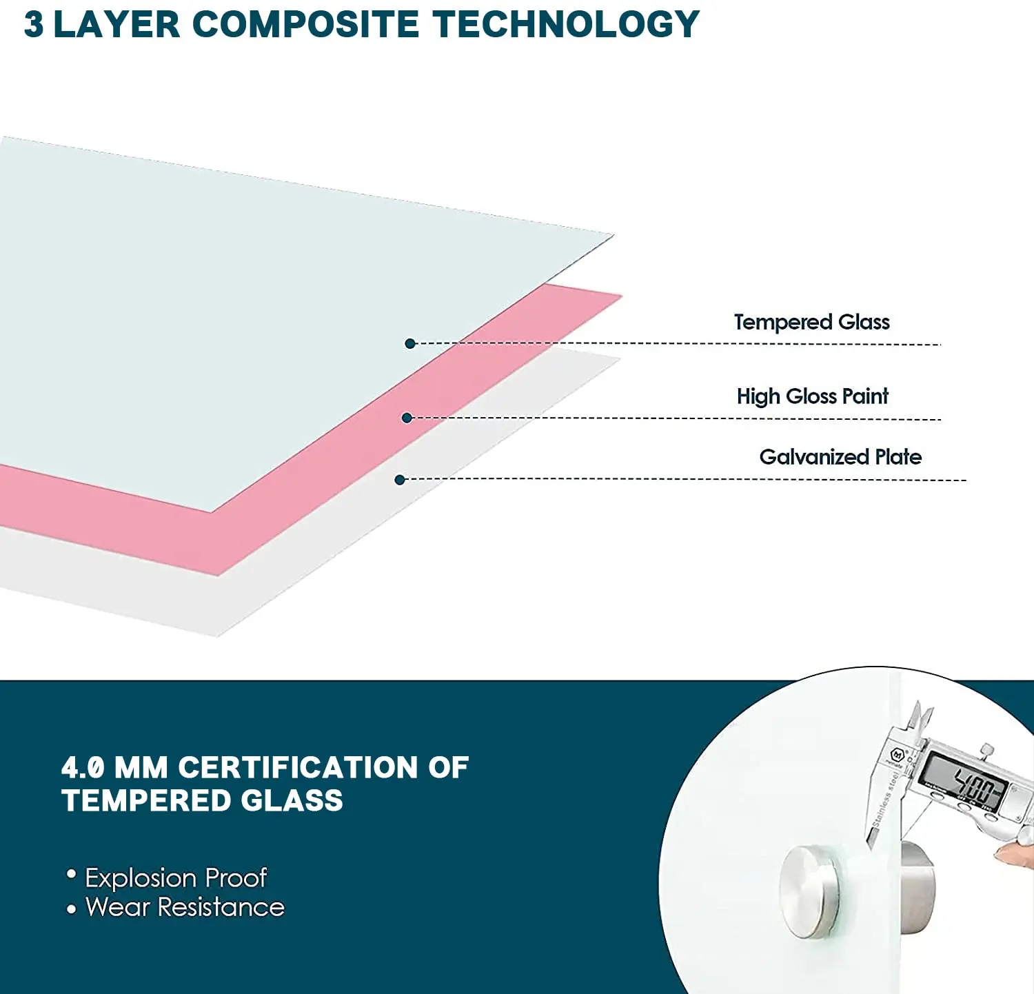 High Quality Frameless Pink Surface Wall Mounted Glass Dry Erase Board Big Size Magnetic Glass Whiteboard