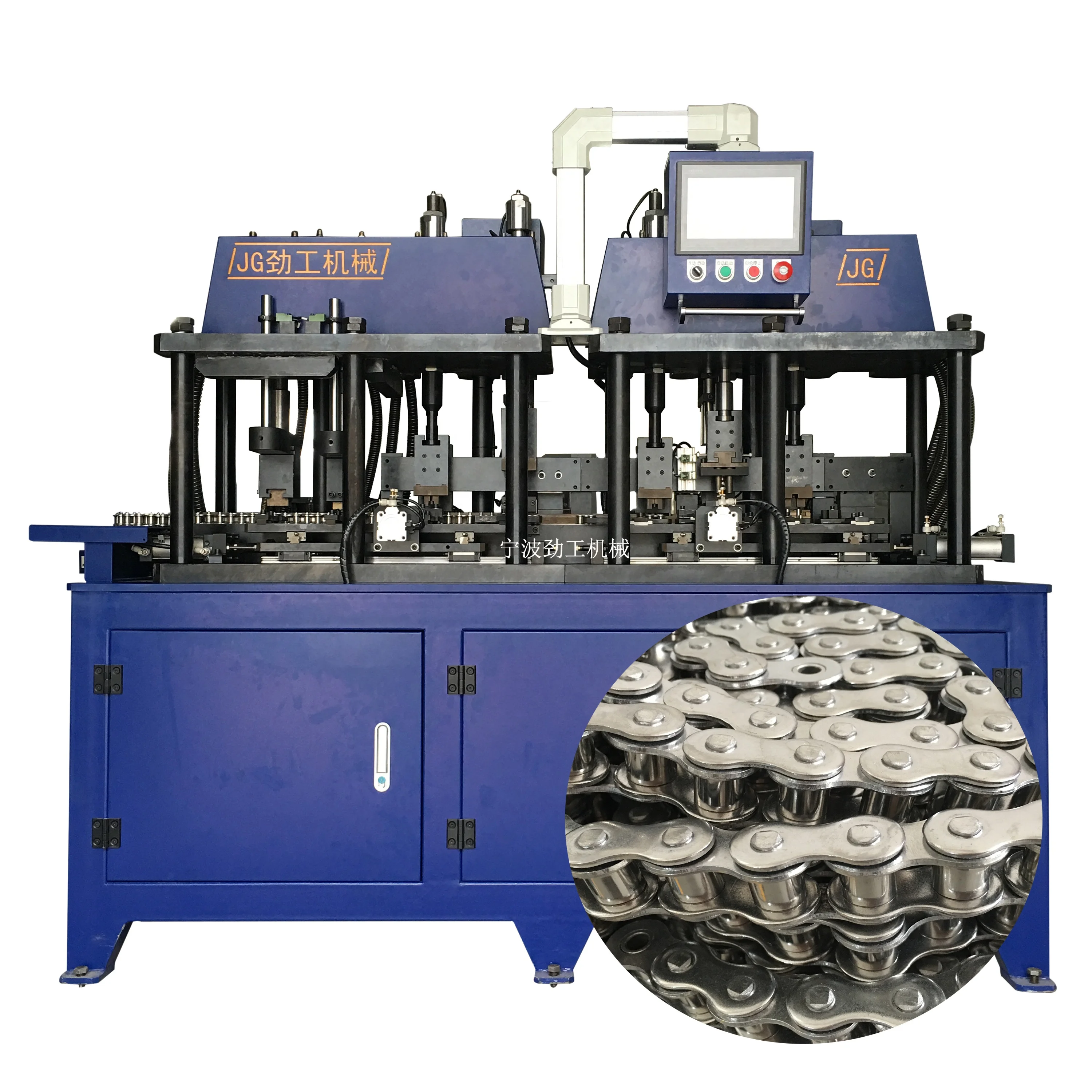 Stainless steel roller chain transmission chain assembly machine automatic producing chains