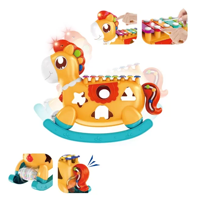 Kids Toy Rocking Horse Ride on animal For Children Modern Toddler Kindergarten Wholesale Large Baby Plastic