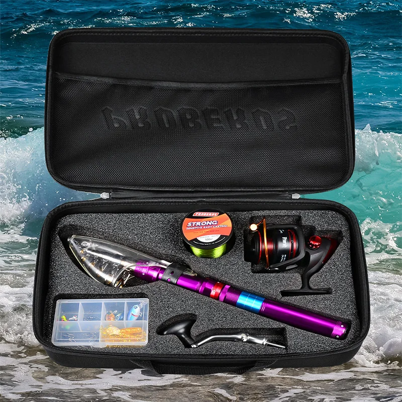 Hot Sale Spinning Fishing Rod Reel Saltwater Spinning Carbon China Rod Price With Thread Lures Box Set
