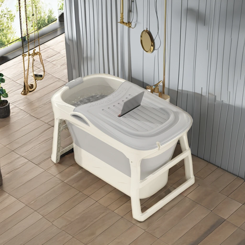 Wannuo Fashion portable foldable adult bathtub Plastic adult bathtub with tablet card slot