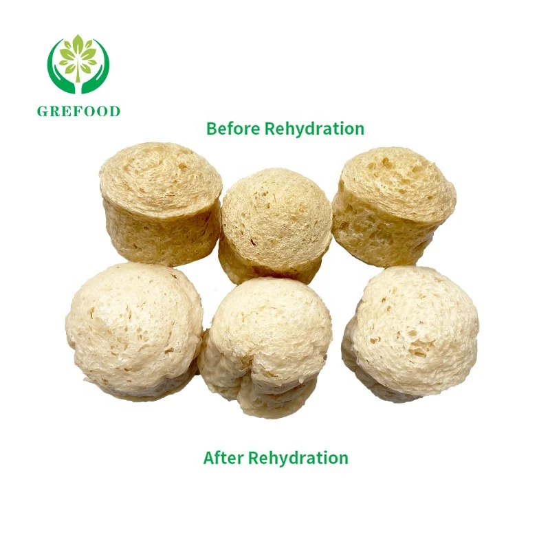 Snack ingredients supply soy protein Healthy soya meat MUI TVP low fat BBQ food high protein textured vegetable protein