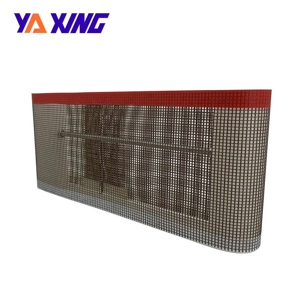 Anti Stick Smooth Heat Resistance Fire Retardant Anti Sticky High Temperature PTFE Open Mesh 4*4 Conveyor Belt