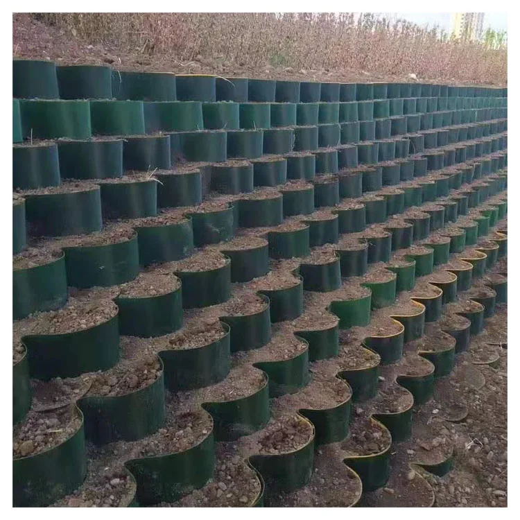 stack-up Landscaped geocells Lightweight specifications can be customized Green plastic HDPE geocell