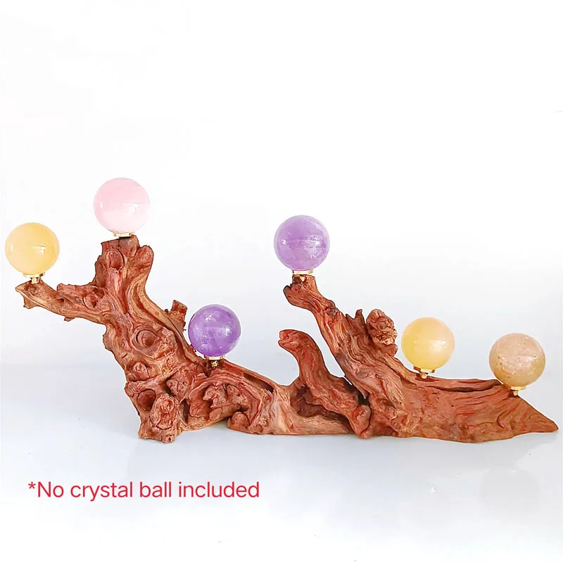 Wholesale natural weathering freefrom root carved crystal sphere decoration stand living room study arts and crafts decoration