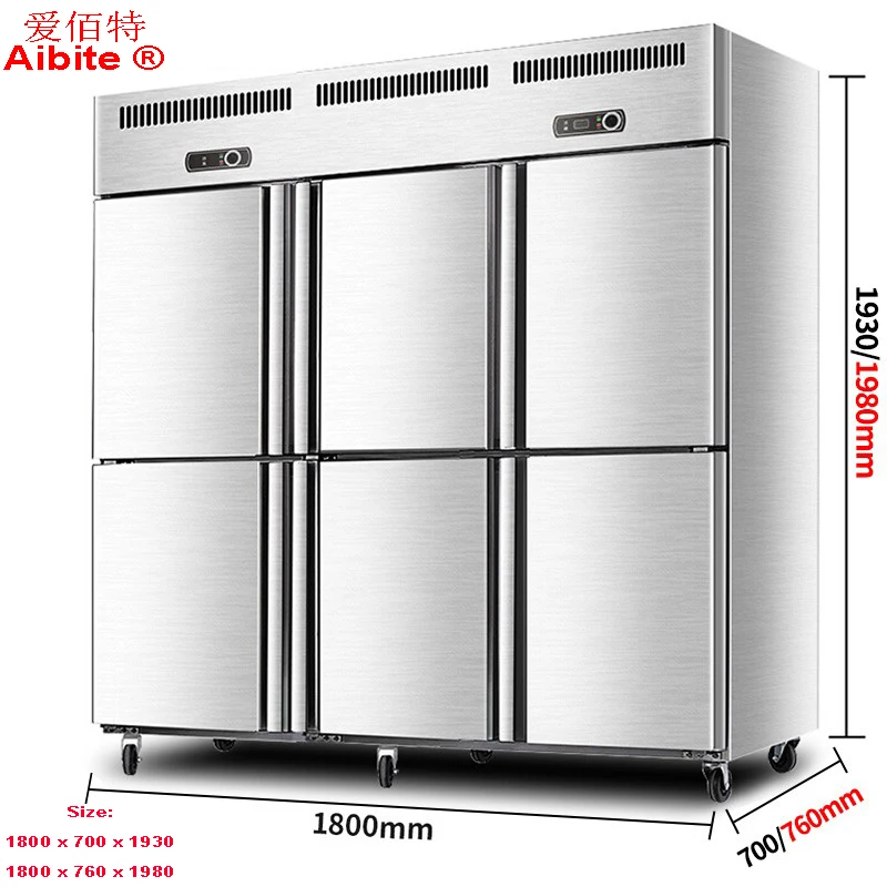 
2020 Best Commercial Refrigerator 2/4/6 glass door freezer for Restaurant 