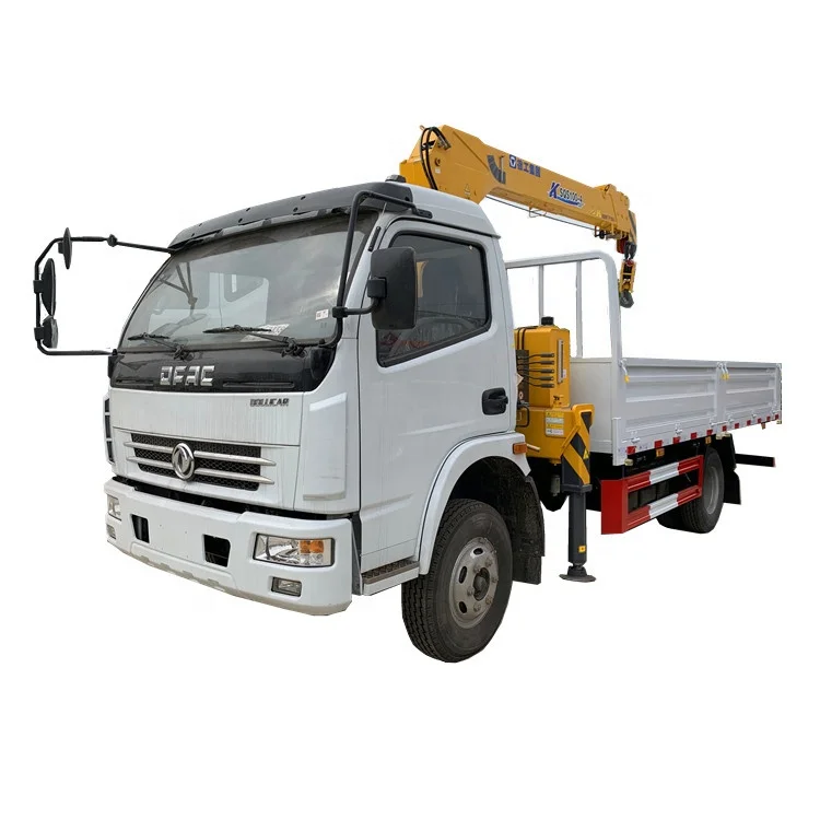 Dongfeng 4*2 Mobile Crane Truck 6 Wheels Truck Cranes/3 Ton Truck Mounted Crane For Sale