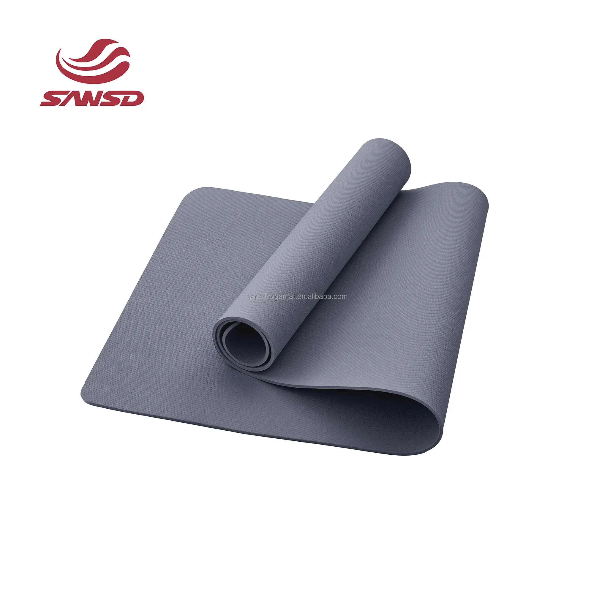 Sansd High Quality Eco Friendly Free Sample Cheap Pilates Mat Wholesale Waterproof Anti Slip  Professional TPE Yoga Mat