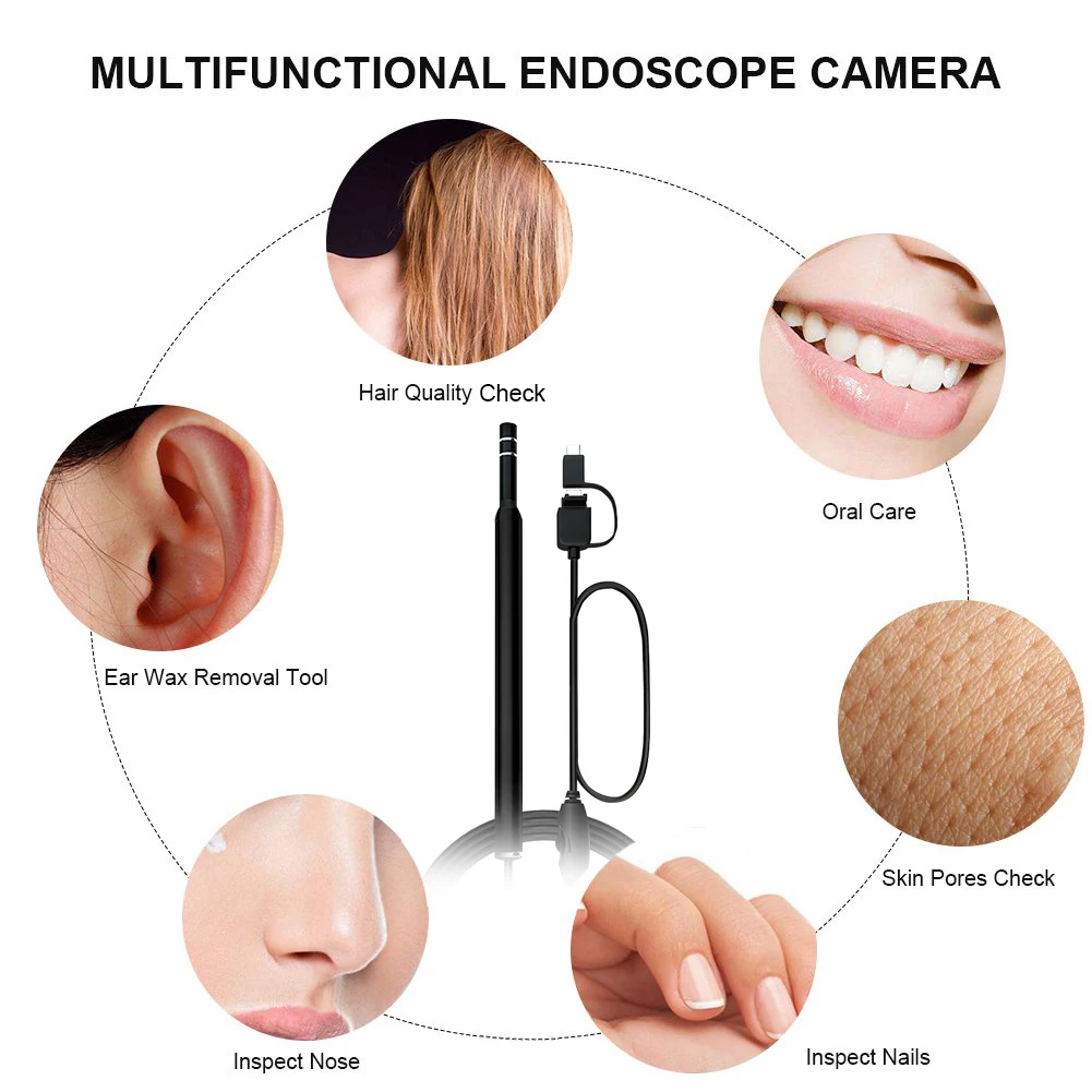 Inskam I98 USB Digital Otoscope Tool 3 in 1 Professional Inspection Endoscope Camera 0.3MP Visual Images Ear Otoscope