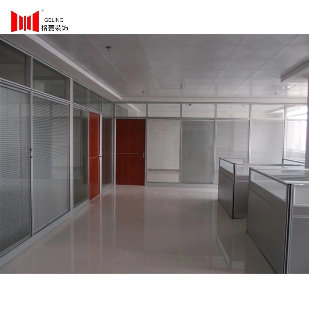 83mm aluminum frame double glass used office detachable partition wall for conference