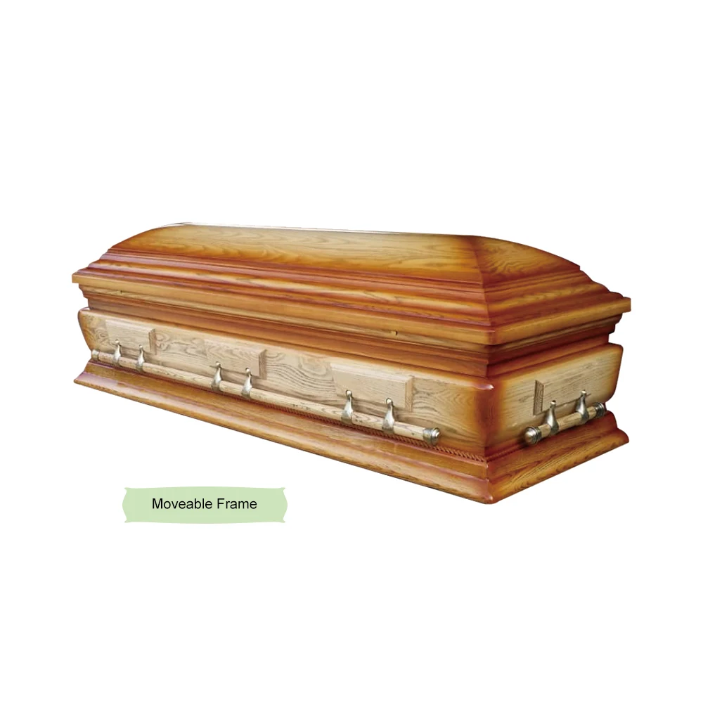 Cheapest Solid Coffin Solid wood Ash Cofani Funebri With Taitored Pillow
