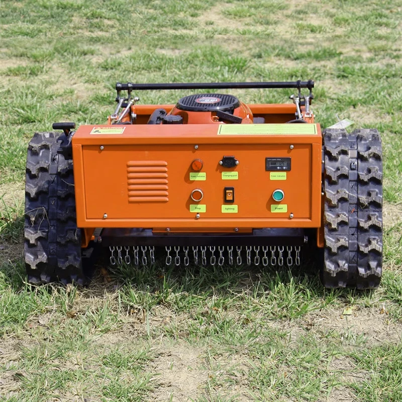 Chinese Automatic Remote Controller rc Radio Control Robot Hillslope Grass Gas Lawn Mowers Mulcher Gasoline