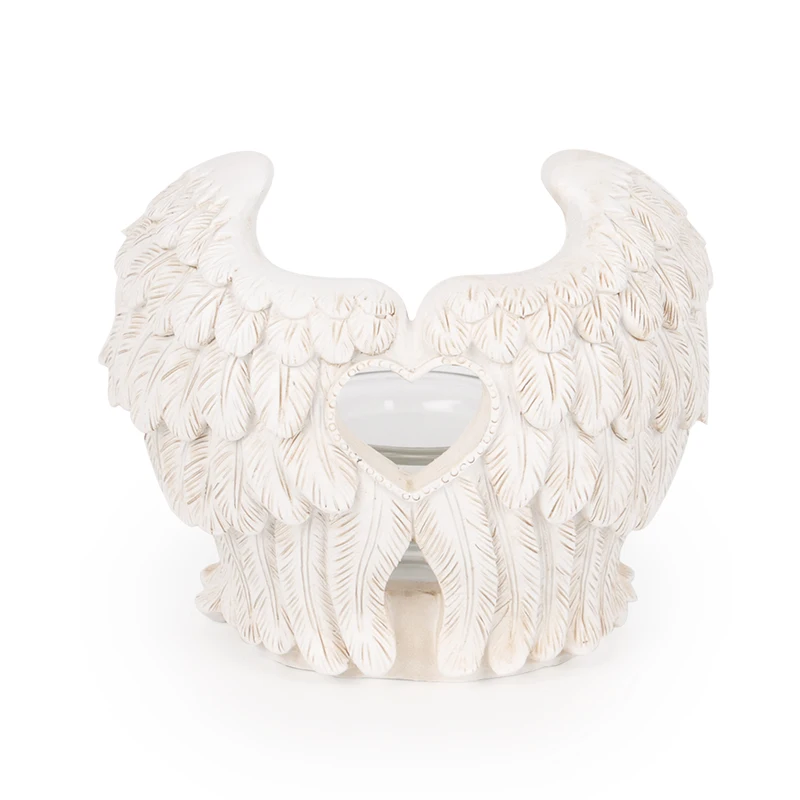 pet monument angel wings sculpture tombstone resin outdoor garden angel monuments and headstones funeral monuments candle holder