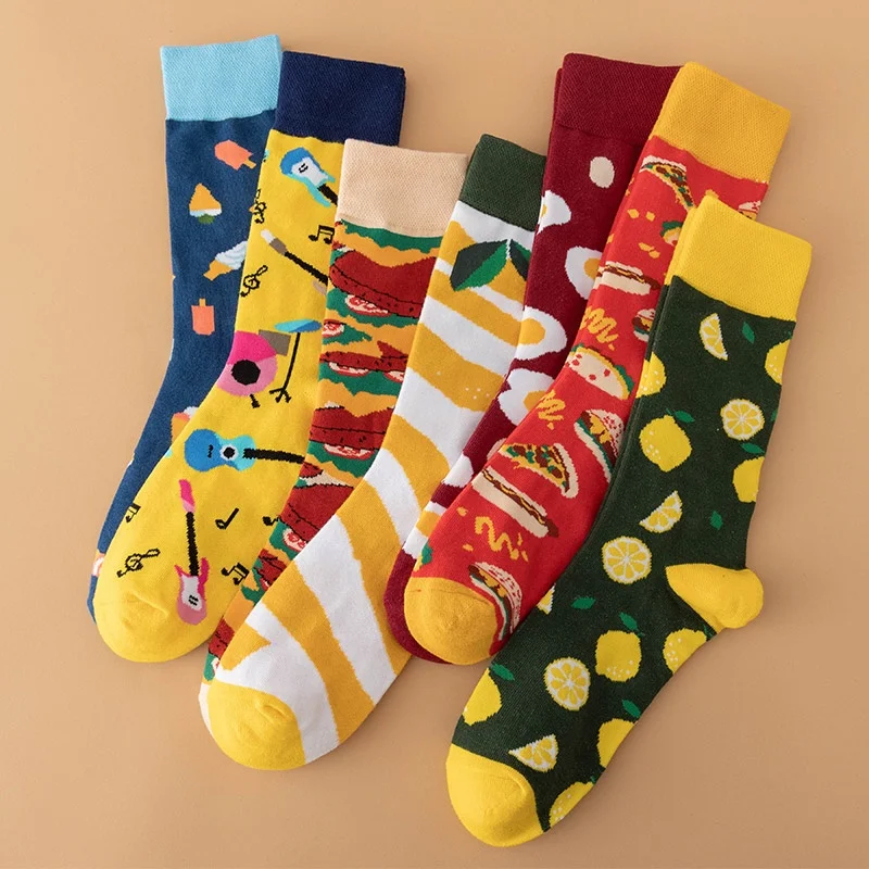 Quentin Drop shipping Wholesale Fashion design socks women Cotton Crew Fun Socks Custom made Logo Happy crew novelty Socks