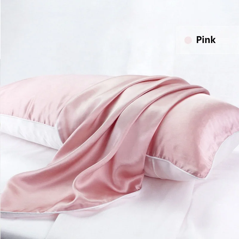 Bindi Solid Color 100 Silk Satin Single-Sided Silk Breathable Pillow Cover 19moomi Silk Sleeping Pillow Case