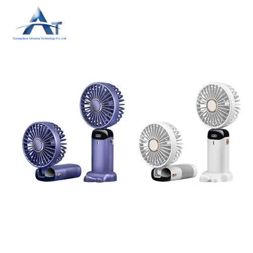 Five Gears Wind Power Hanging Neck/Hand Held/Table Portable Mini Electric Fans With Factory Price