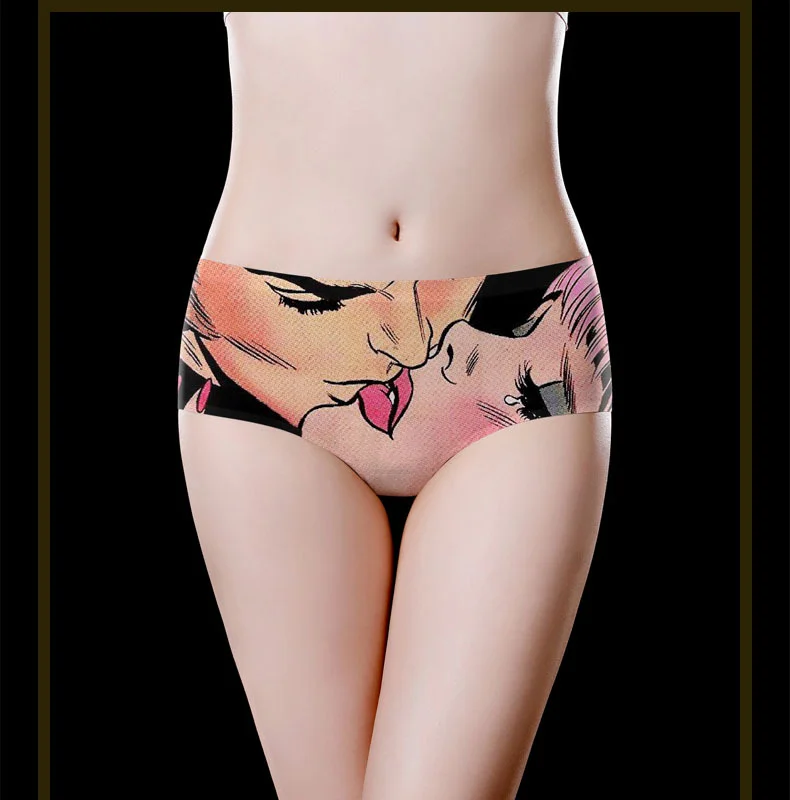 Low MOQ Factory custom print 3d panties super soft ladies sexy underwear women accepted customized OEM