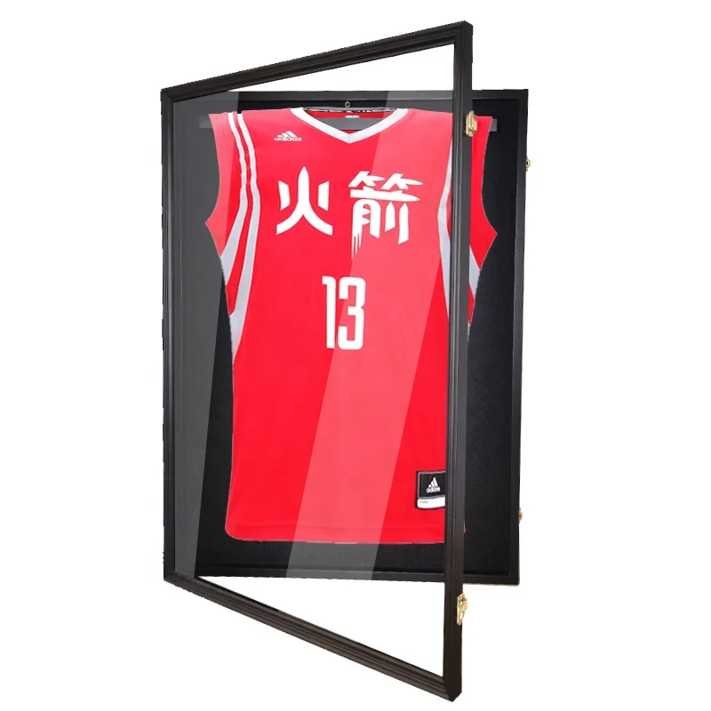 Jersey Frame Display Case  Customized Football Basketball Clothes Collection Wall-Mounted MDF High-End Jersey Display Frame