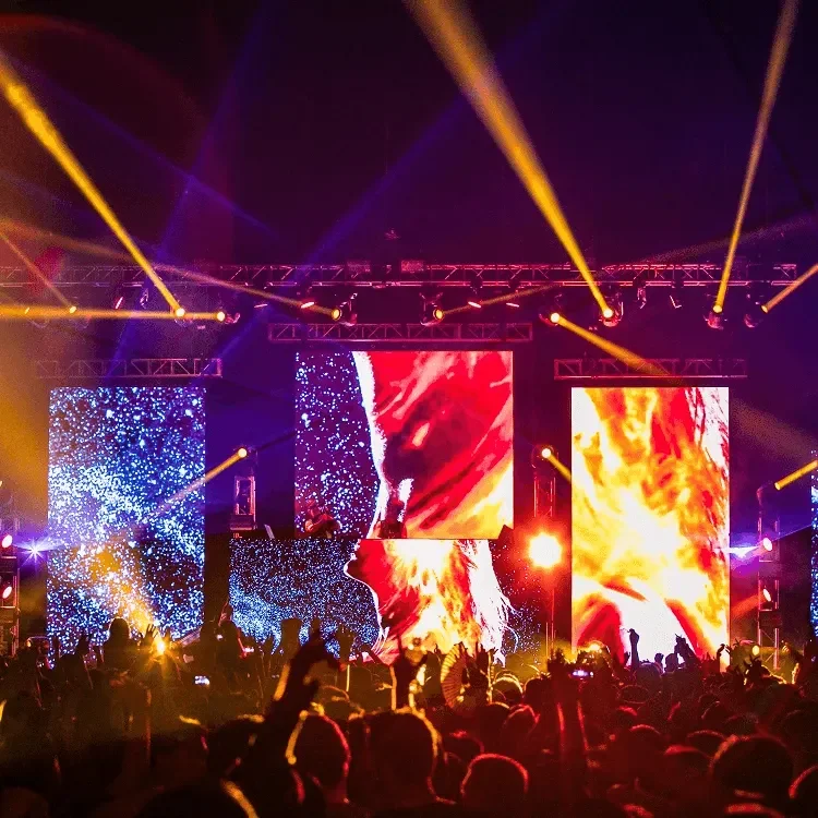 500X500 9Ftx13Ft P2.6 P2.9 3.91Mm Rental Outdoor Led Videowall Panel Mobile Stage Led Display Screen for Music Concert
