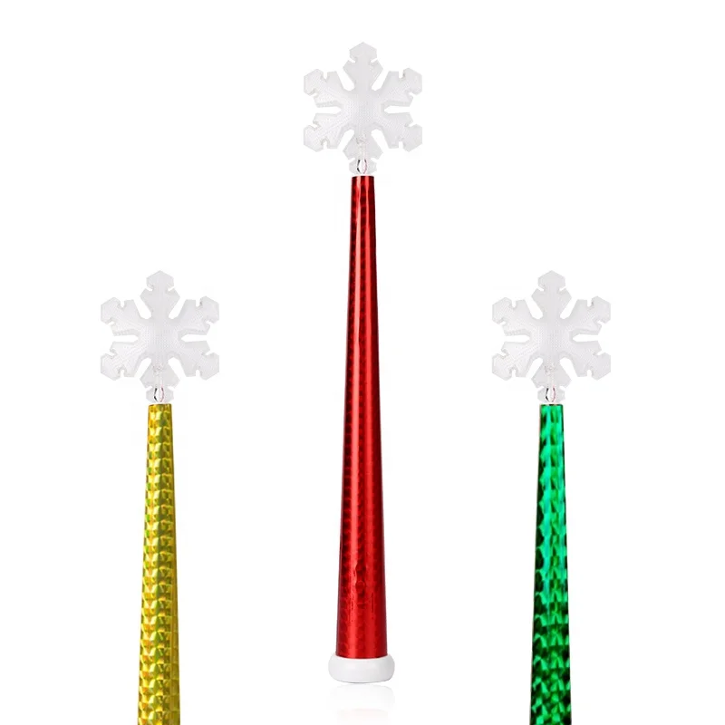2021 Innovation Snowflake Magic Wand with RGB Glittering and Sound Wireless Remote Magic Stick