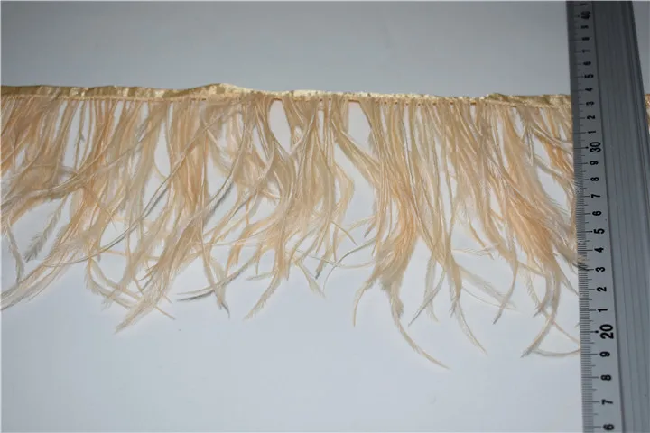New 8-10cm ostrich feather lace trim for dancing dress