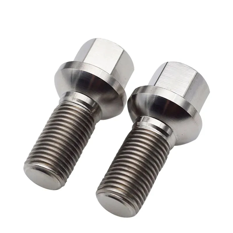 M14x1.5 Gr5 Titanium Wheel Bolt For Racing Car
