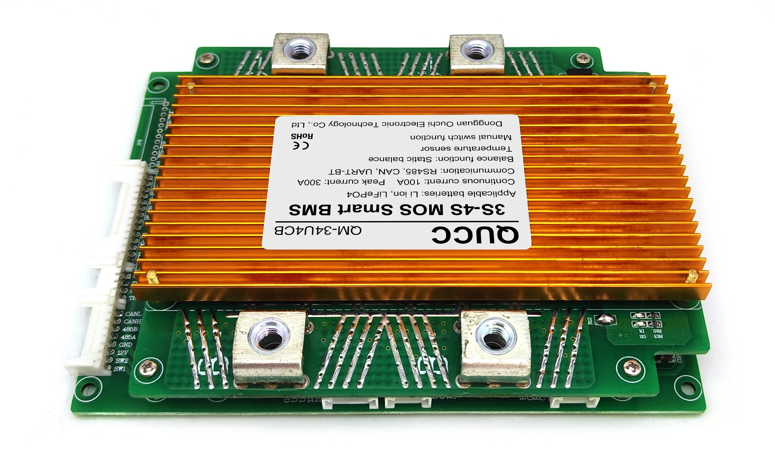 Qucc Смарт BMS 3S ~ 4S cell series 100A литий ионный Lifepo4 Смарт BMS 24V 48V 60V литиевая батарея сбалансированный