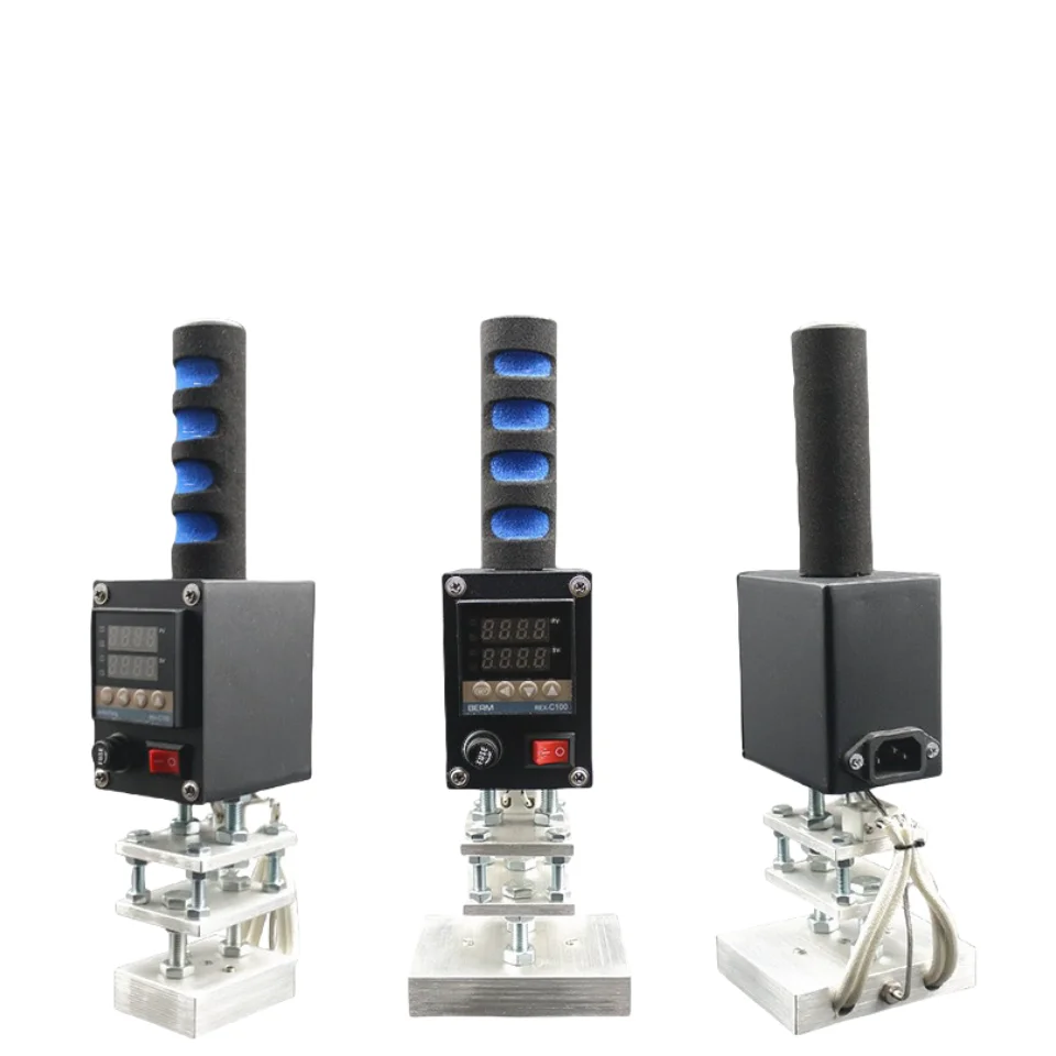 Custom Text Logo Hot Stamping Machine Handheld Soldering Iron Logo stamper Coconut Leather Hot Foil Heat Sealing Stamp