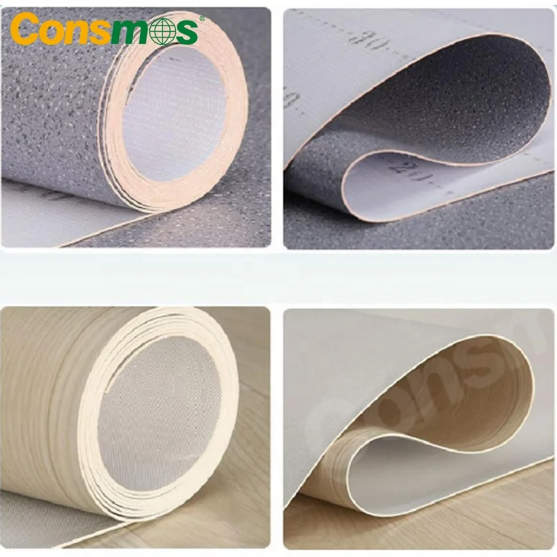Factory Costom Sponge Floor Vinyl PVC Roll Linoleum Flooring Decoration PVC Material