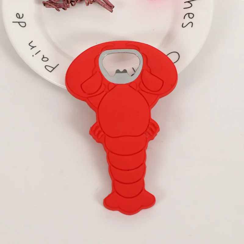 Creative fruit cartoon refrigerator sticker bottle opener multifunctional soft rubber beer bottle opener