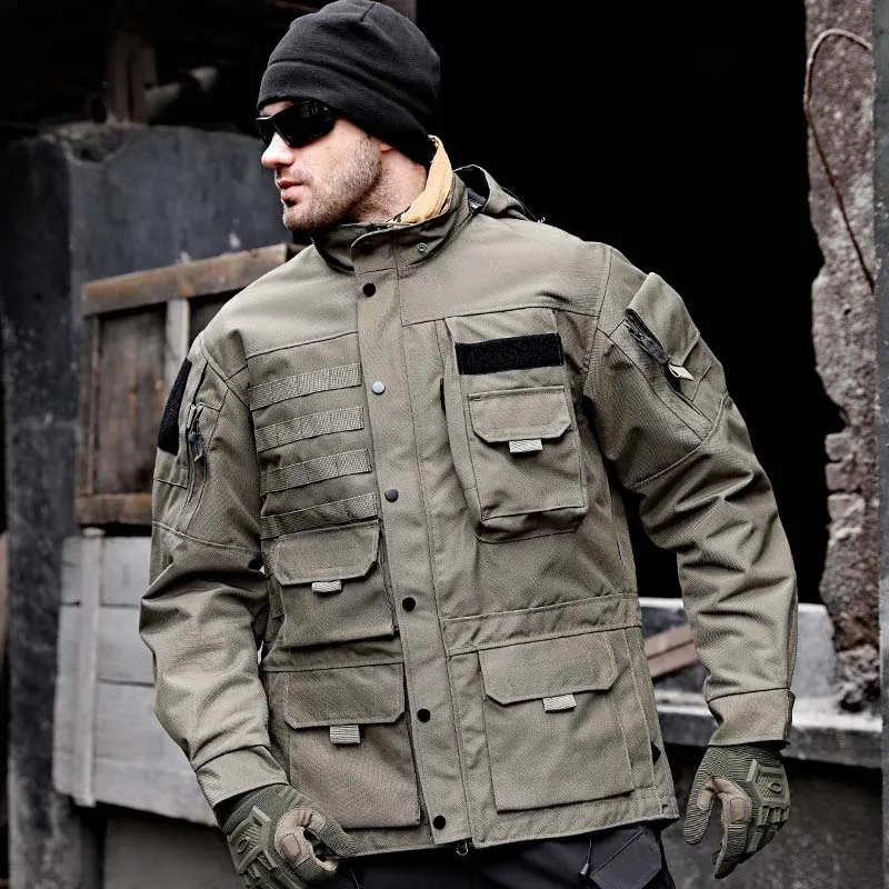 Tactical Clothing G8 M65 Spy Puffer Softshell Waterproof Black Camouflage Fleece Mens Outdoors Winter Tactical Jackets