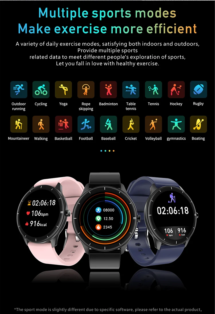New Product Smart watch Q21 Full Touch Wristband Heart Rate body temperature custom wallpaper fitness Bracelet q21 Smartwatch