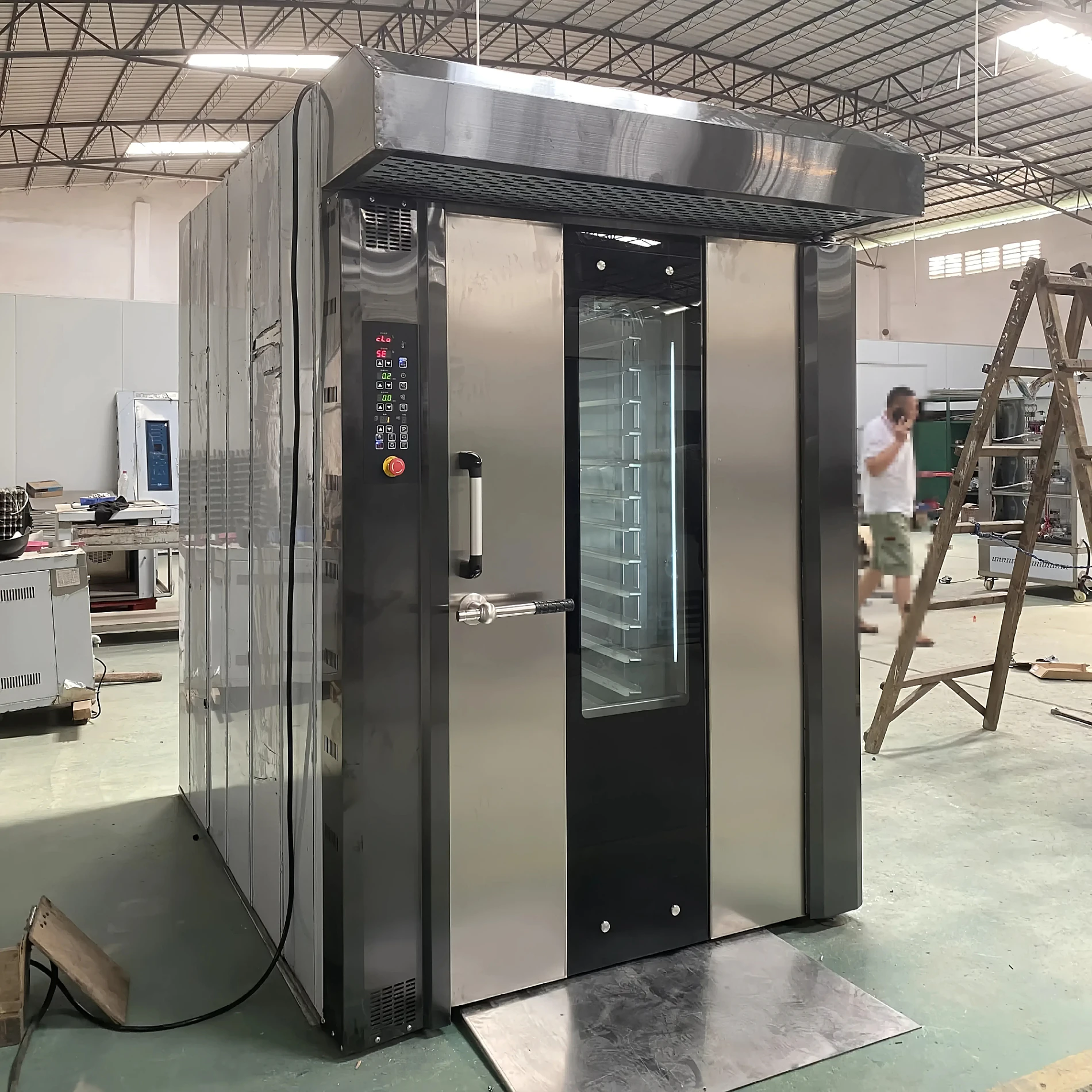 New Stainless Steel Backer Rotary Chicken Oven 16 32 64 Trays Diesel Electric Gas Type Rotary Oven For Sale