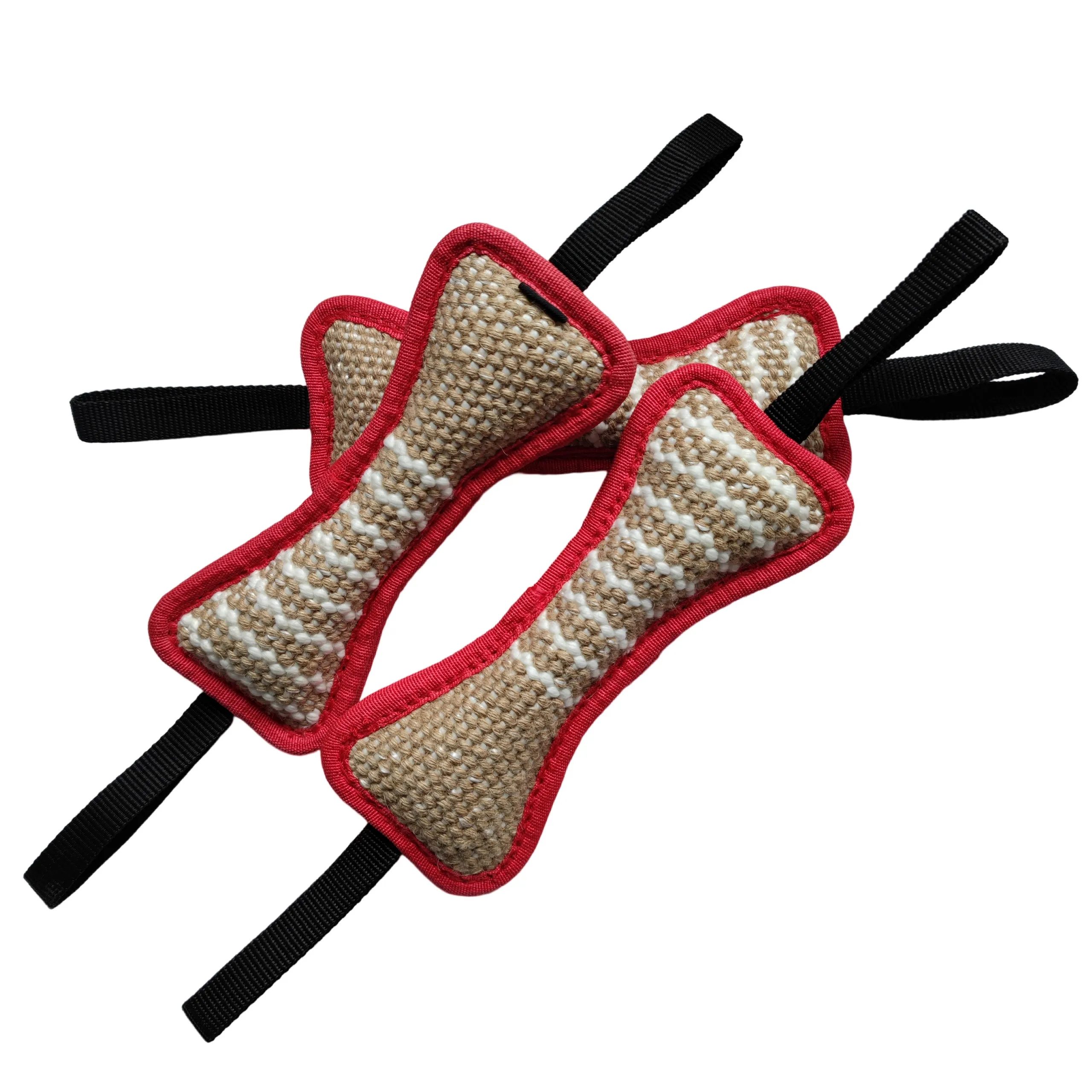 Специальная тренировочная игрушка K9 для собак рычаг из грубой пеньковой ткани в форме кости кусающая