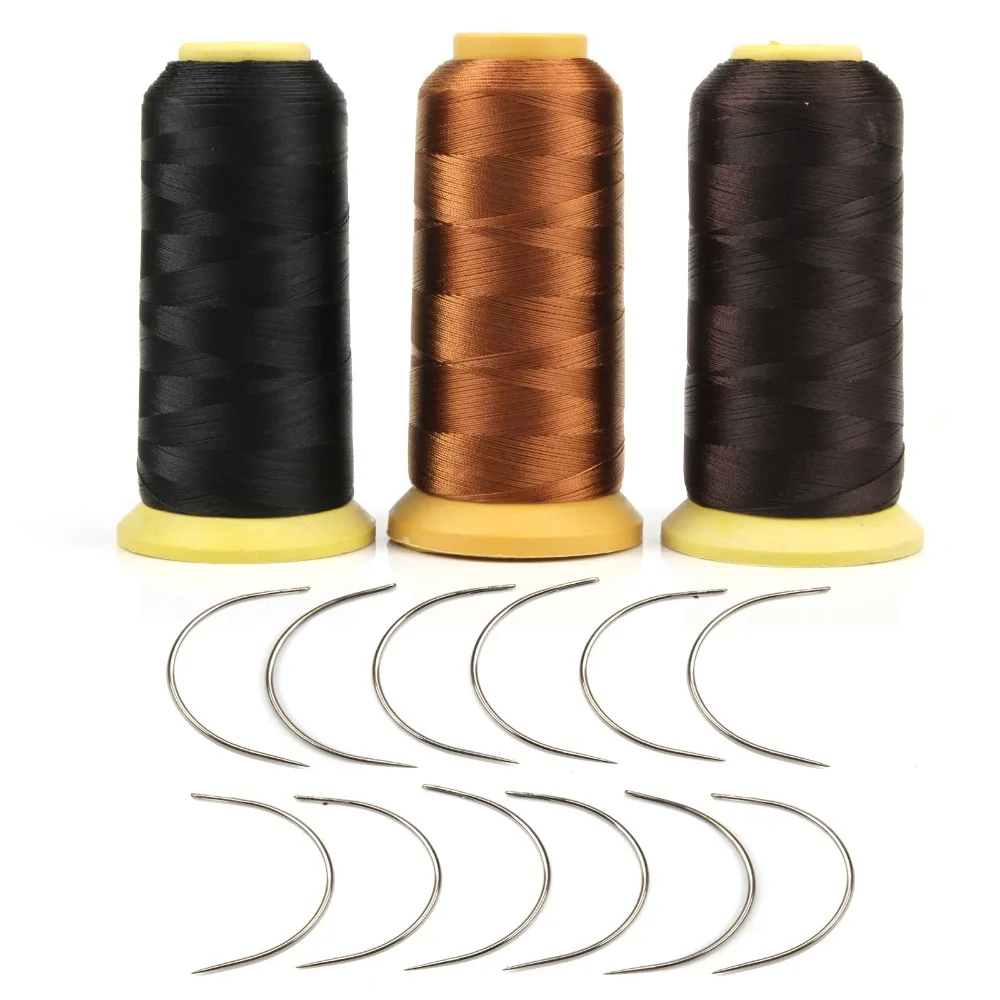 Hair Sewing Needles And Thread For Making Wigs Sewing Needles With 1500 Meters Threads For Weaving