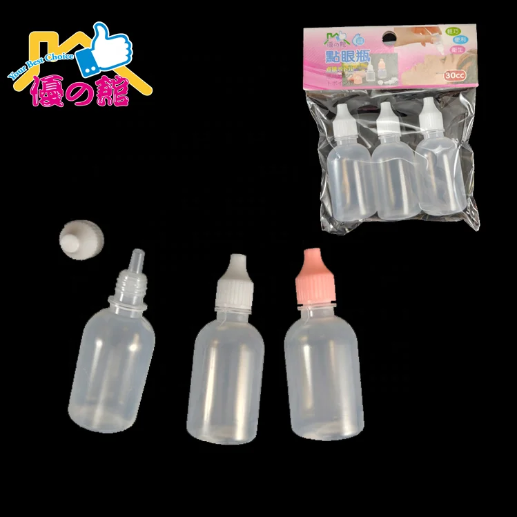 
Cute eye 30ml flat dropper plastic bottle 