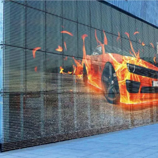 M-Shine высокая яркость прозрачный СВЕТОДИОДНЫЙ экран стеклянное окно внутренняя рекламная витрина P3.9-7.8 рекламный щит