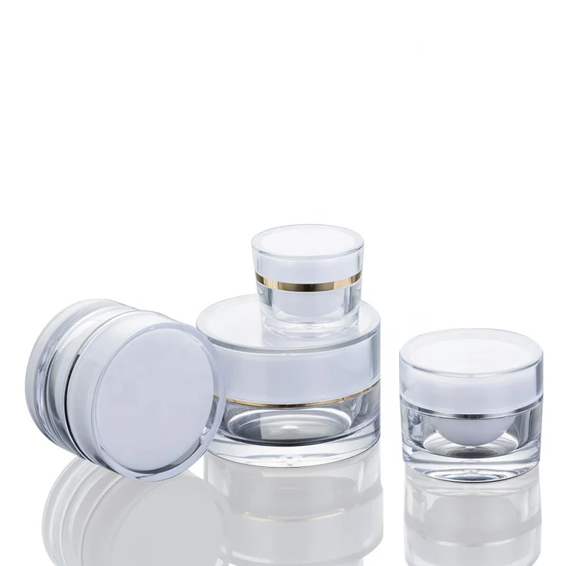 Small Cosmetics Cream Empty 5g 10g 20g Double Deck Plastie Acrylic Cream Jar