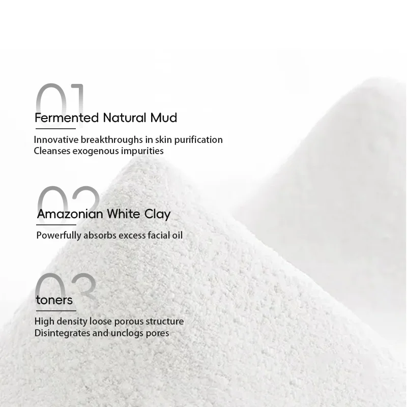 OEM Face Skin Brightening Lighten Dark Spots Blackhead Removal Organic d mud mask facial mask clay