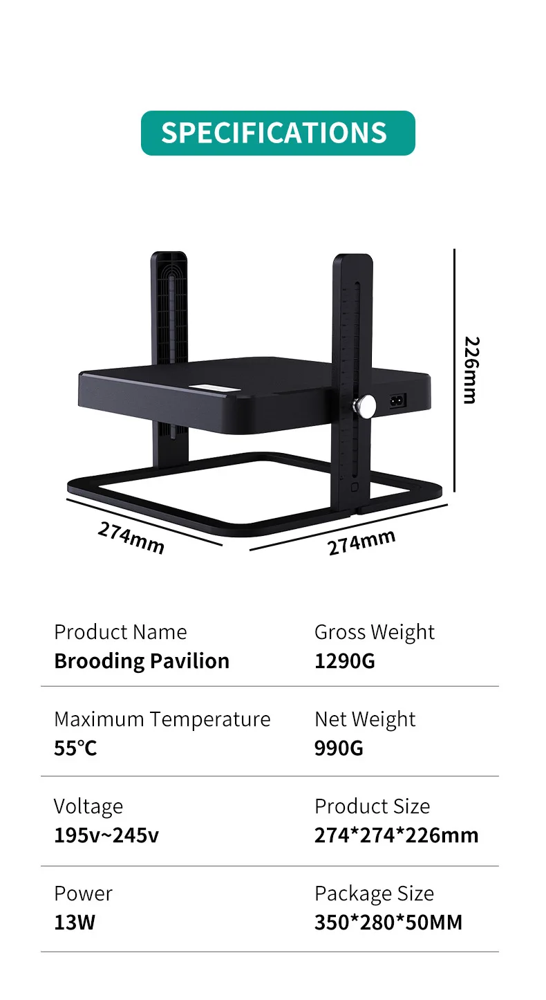 WONEGG Design on Overhead Baby Bird Brooder Heat Plates Commercial Chick Brooder