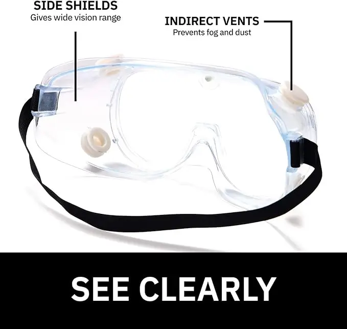 Advanced UVEX Glasses Safety Anti-Fog Protective Safety Goggles Lab Goggles
