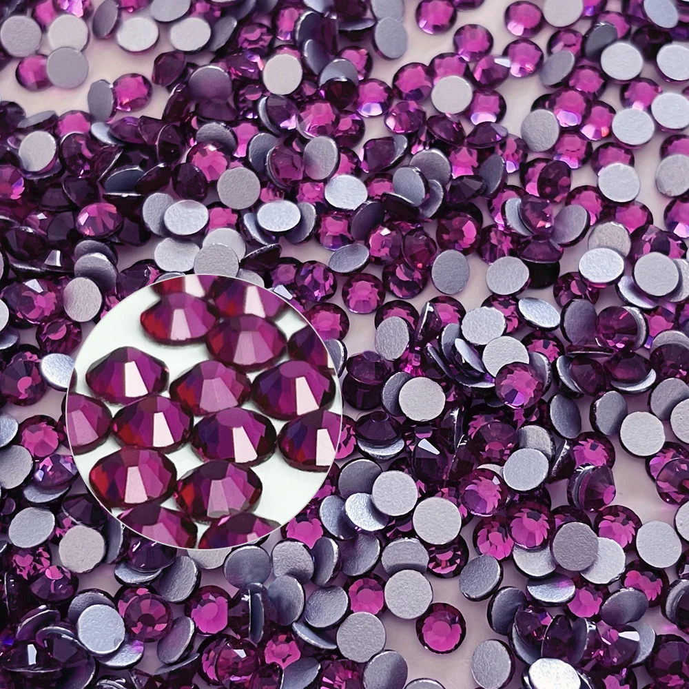 Wholesale Fuchsia Flatback SS20 Non-Hotfix Rhinestones Loose Crystal Stones for Nail Art Garments Shoes