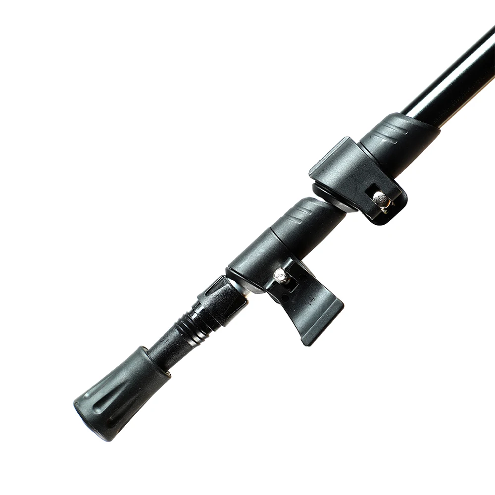 Walking Stick 7075 Aluminum Soft EVA Lightweight 3-section Ultralight Folding 75cm-135cm With Tungsten Steel