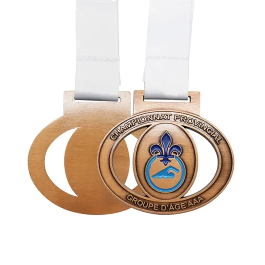 Золотая медаль из цинкового сплава с логотипом на заказ 3D-гонки марафонские спортивные медали лентой