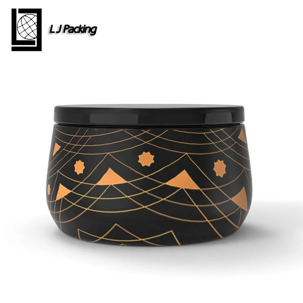 black round empty metal mint tin can box custom candle tins cans